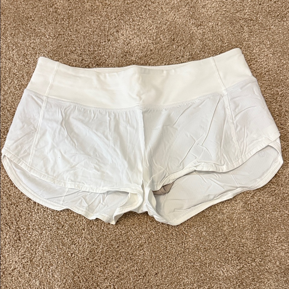 Lululemon Athletica White Athletic Shorts